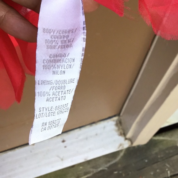 Theia Couture Red 100% Silk Cocktail Dress - Picture 12 of 16